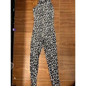 Dance Costume LC Brown Cicci Jazz Acro Contemporary Animal Print Jumpsuit Velvet